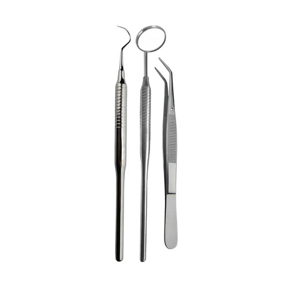 01 3 Pcs Dental Examination Kit (Stainless Steel) - Image 1