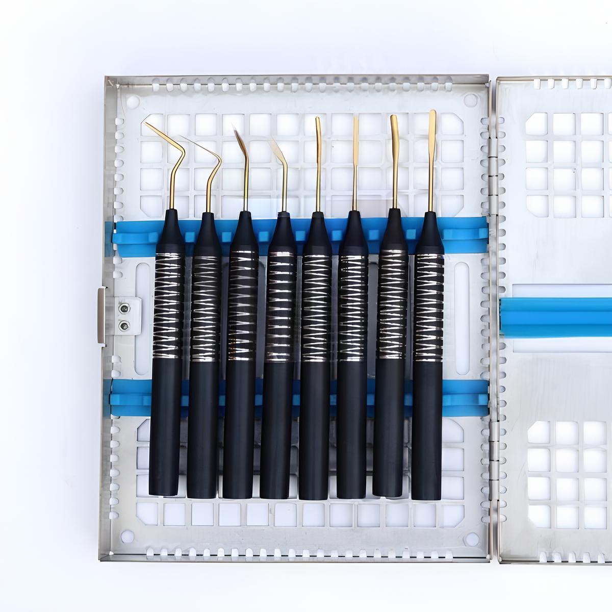 IMG_6233 Flexible Periotome Serrated Blade Periodontal Titanium Root Extraction Set Of 8 Pcs - Image 1