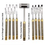 Chisels Set 9 pcs & Mallet for Bone Splitting - Image 2