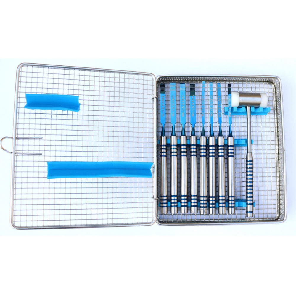 Untitled design Dental Chisel Set of Bone Splitting Blue Coated - Image 1