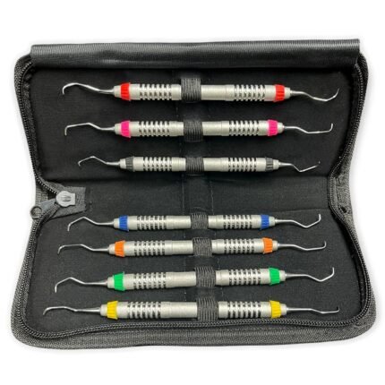 Set of 7 Gracey Dental Periodontal Curettes 1/2-13/14 Double Ended Special Handle Stainless Steel