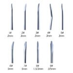 Set of 9 Dental Luxating Elevators / Extraction Instruments – Color-Coded Ergonomic Plastic Handles with Protective Cages & Sterilization Trays - Image 2