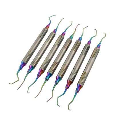 Hollow Handle Multi/Rainbow 7 Pcs Gracey Curette Set Dental Instruments