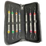 Set of 7 Gracey Dental Periodontal Curettes 1/2-13/14 Double Ended Special Handle Stainless Steel - Image 2